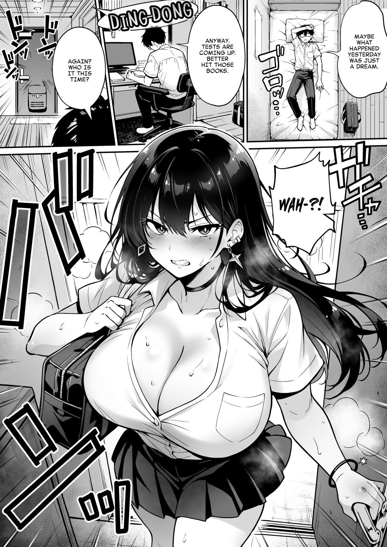 Hentai Manga Comic-A gyaru showed up at my place and stole my virginity.-Read-21